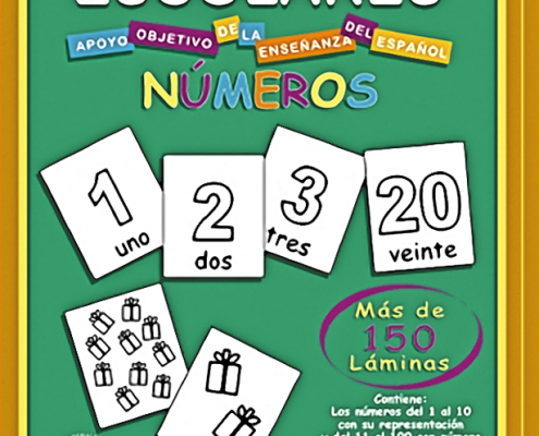Láminas escolares de palabras y números