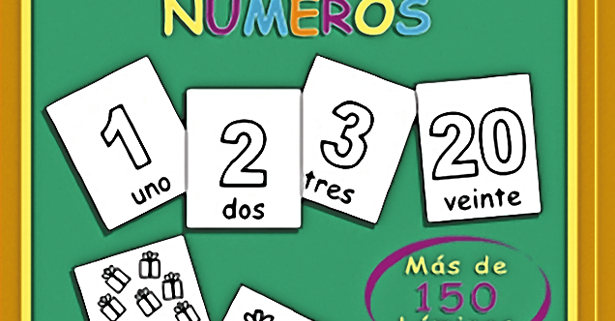 Láminas escolares de palabras y números